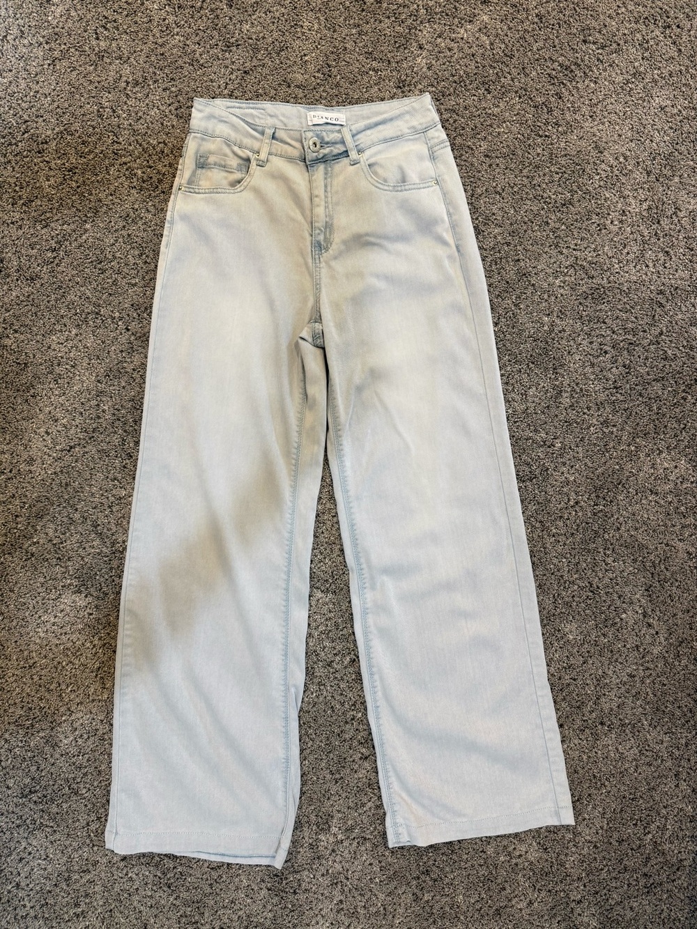 Light Blue Straight Leg Jeans - Wide Fit